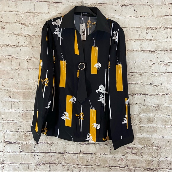 CBR Tops - CBR NWT long sleeve blouse size large